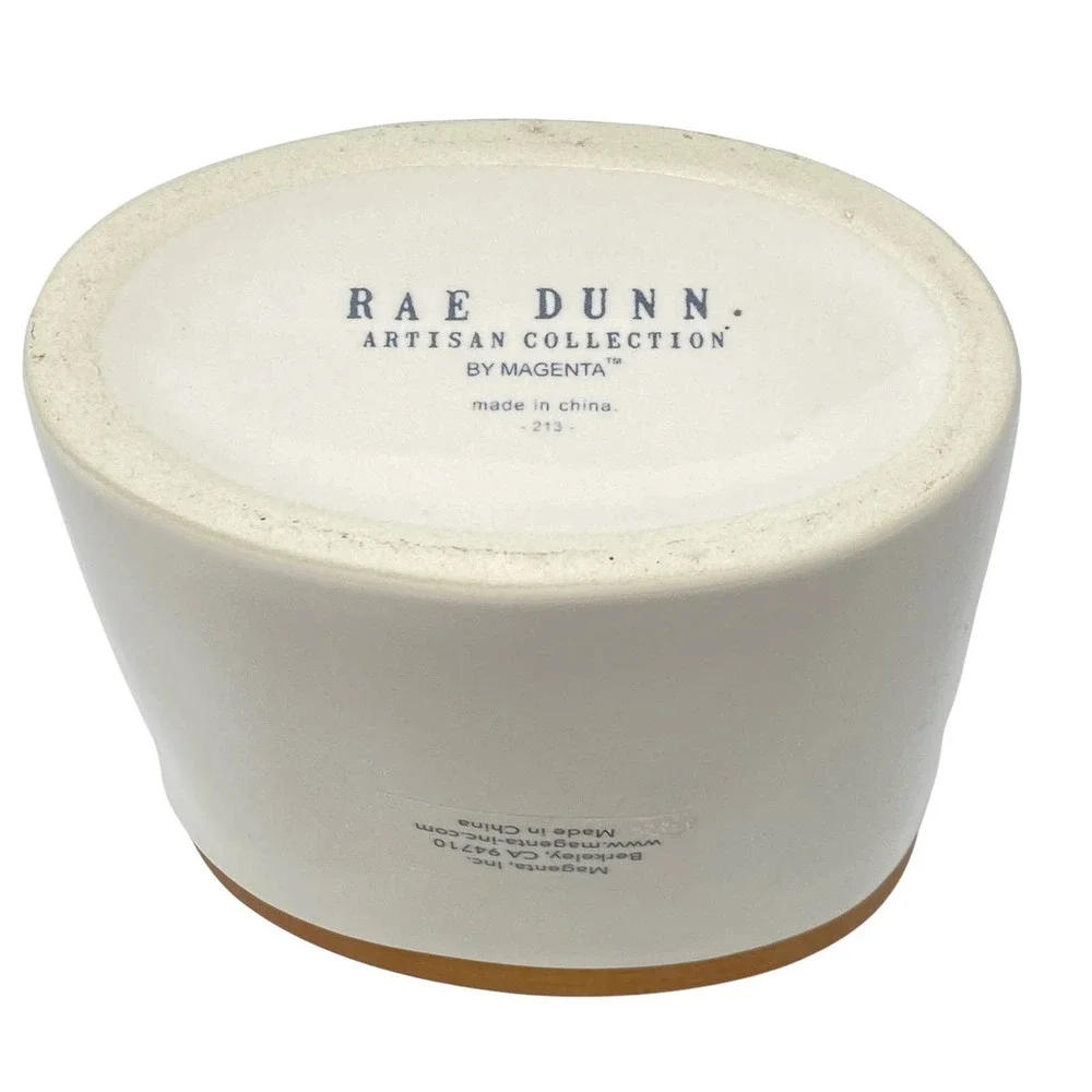 Rae Dunn Christmas Farmhouse 4 X 4  Naughty Or Nice Ceramic Toothbrush Holder